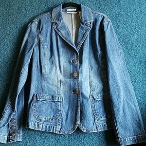 Jean jacket size XL crazy horse by Liz Claiborne